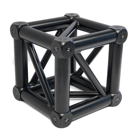 Litec QX30C8 neue Version mit Bracing schwarz RAL9005M 6 way box corner, mit M12-Gewinde