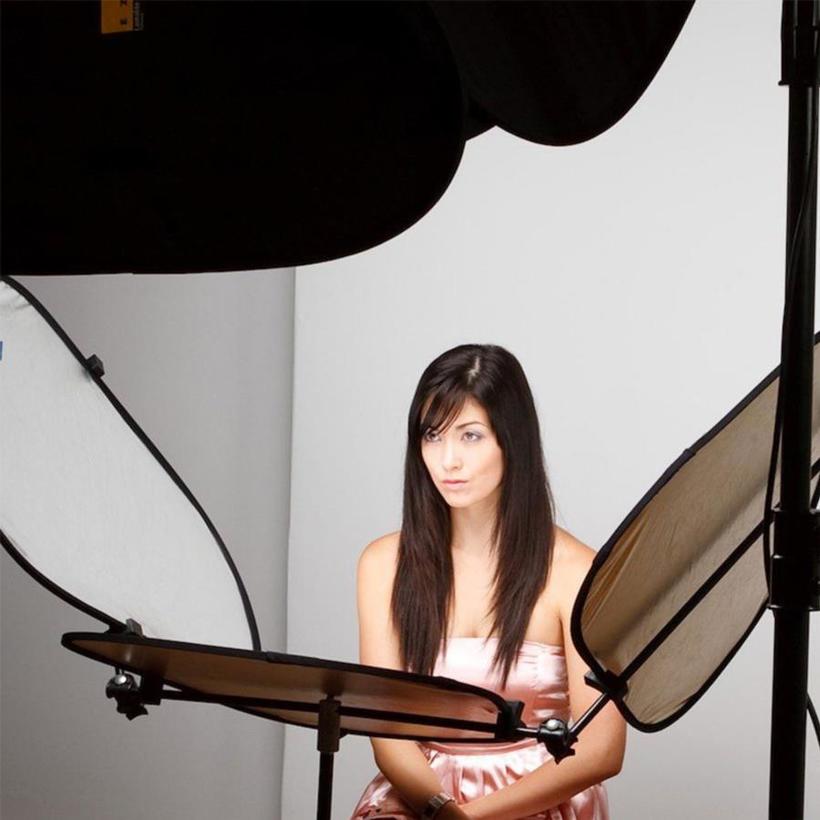 Lastolite Triflector Aufheller Set mit 3 Sunfire/Silber und Stativ