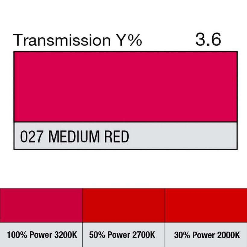LEE-Filters, Nr. 027, Rolle 762x122cm normal, Medium Red