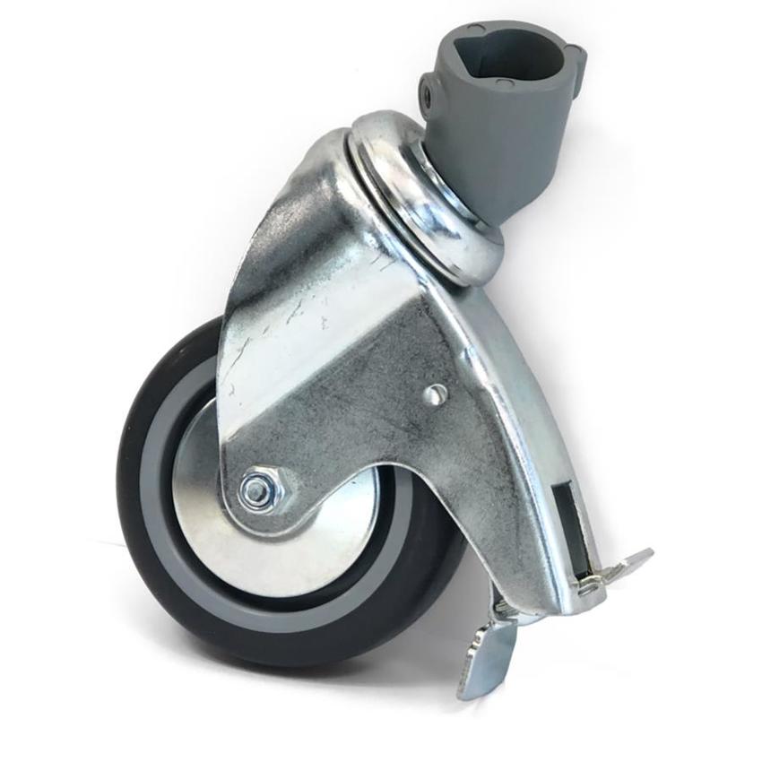 MANFROTTO WHEEL SET 100MM W/BRAKES (3 wheels per set) 22MM SLEEVE ATTACHMENT