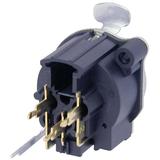 Neutrik 3pol-XLR Chassisbu., Metallfl., Erdung: Geh.Gegenst. Pin1 & FrontPanel, vertikale Leiterplattenmontage