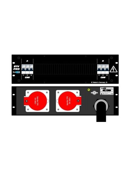 19 Zoll - 3HE Stromverteiler 125A