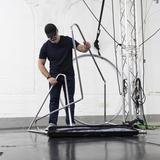 Manfrotto EzyFrame Vintage Ink, 2 x 2,3 m Hintergrund im Vintage-Stil, Farbe:Tinte, inkl. Rahmen  & Transporttasche