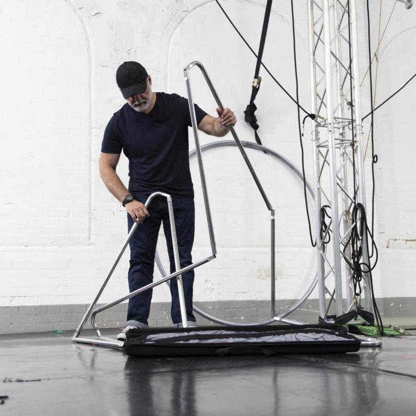 Manfrotto EzyFrame Vintage Ink, 2 x 2,3 m Hintergrund im Vintage-Stil, Farbe:Tinte, inkl. Rahmen  & Transporttasche