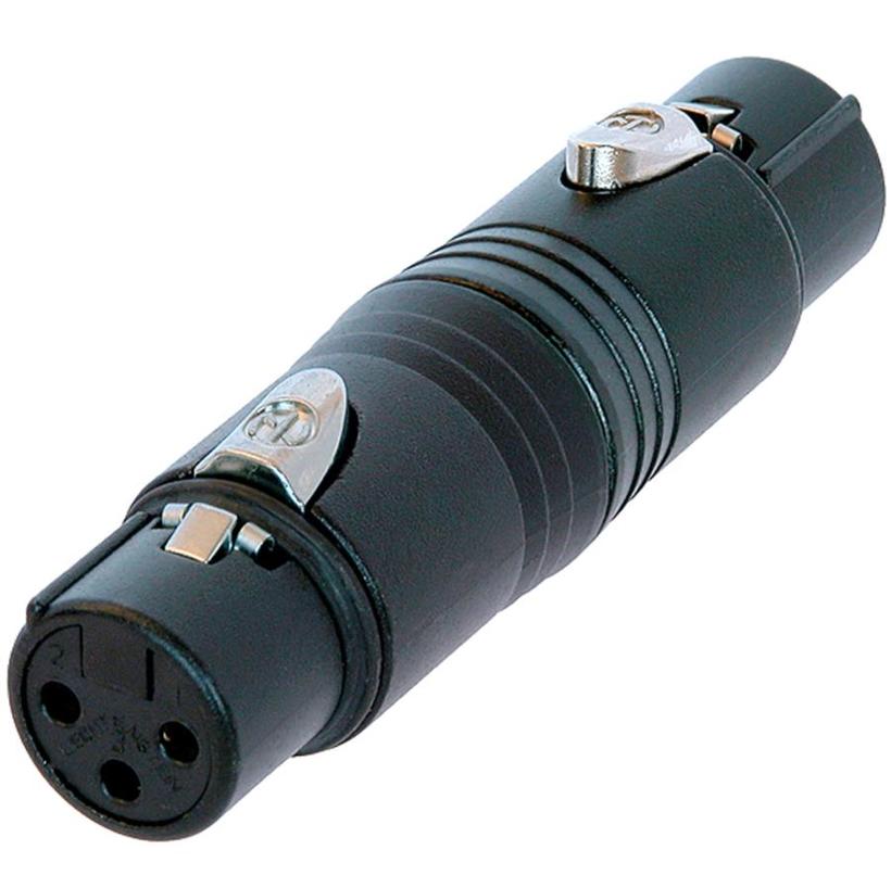 Neutrik 3pol-XLR Kabelb.-3pol-XLR Kabelb., schwarz Serie: Adapter XLR-3-KA-BU/XLR-3-KA-BU