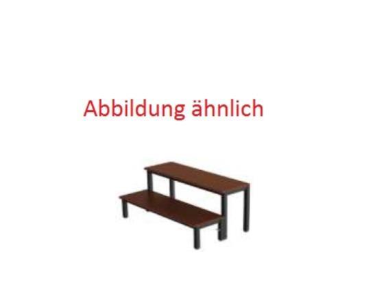 Ultralite Maxistage Treppe, verzinkt, Siebdruckpl. schwarz 2-stufig, für Bühnenhöhe 60 cm, für Bühnenbreite 100 cm