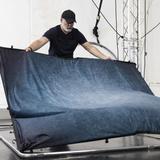 Manfrotto EzyFrame Vintage Ink, 2 x 2,3 m Hintergrund im Vintage-Stil, Farbe:Tinte, inkl. Rahmen  & Transporttasche