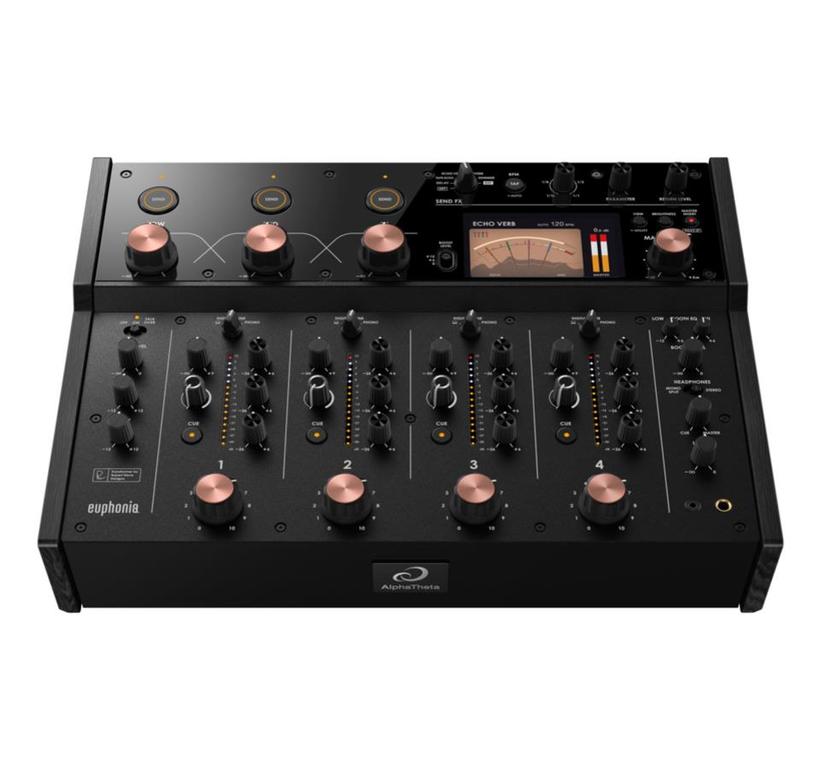 AlphaTheta Euphonia  professioneller 4-Kanal Rotary-Mixer mit Drehreglern und analoger Transformator-Schaltung