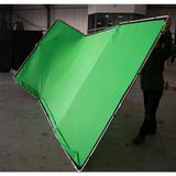 Manfrotto Panorama Hintergrund 4m (Chromakey Grün) 4m x 2.3m (Kit mit Stoff und Rahmen)