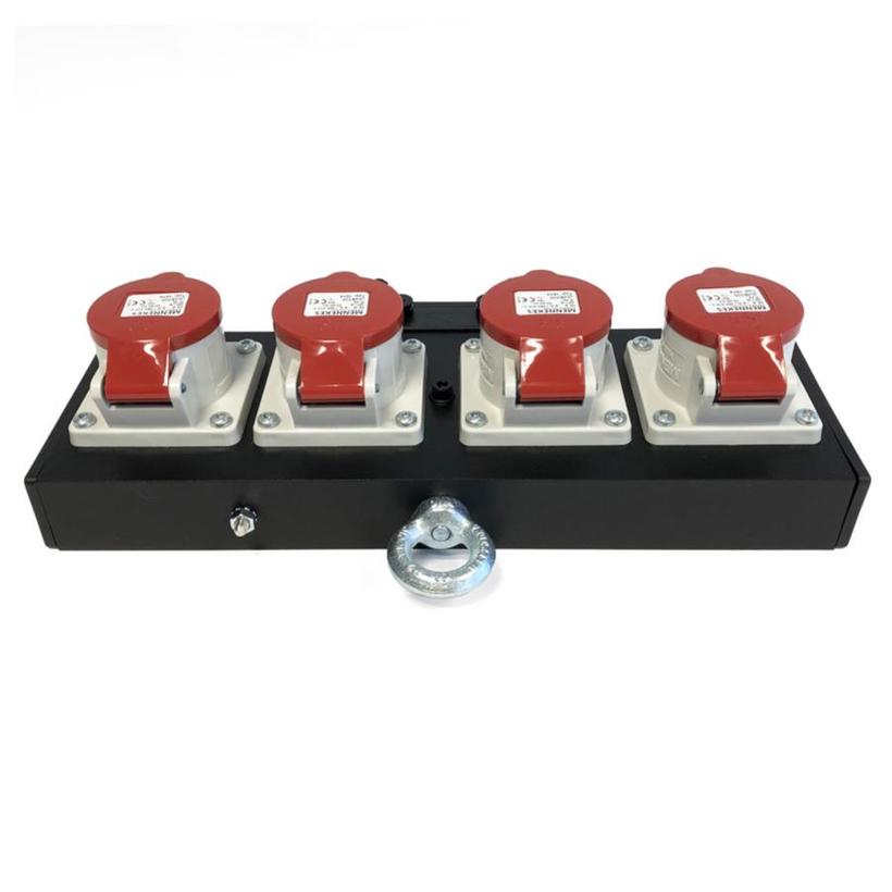 Ultralite Motorkontroller-Zubehör: Splittbox zum Anschluß v. 4 Motoren mit Hartingeingang und 4 x CEE 4pol Ausgang