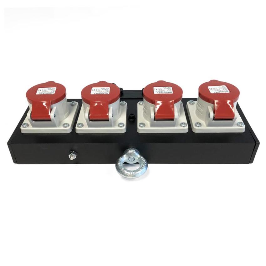 Ultralite Motorkontroller-Zubehör: Splittbox zum Anschluß v. 4 Motoren mit Hartingeingang und 4 x CEE 4pol Ausgang