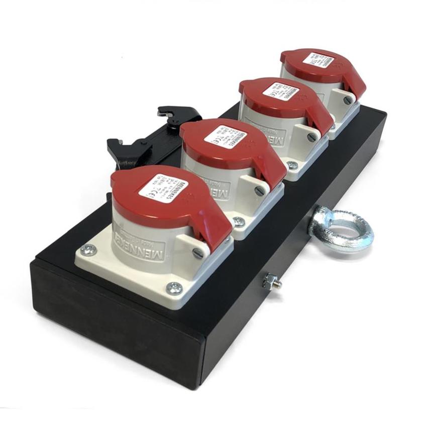 Ultralite Motorkontroller-Zubehör: Splittbox zum Anschluß v. 4 Motoren mit Hartingeingang und 4 x CEE 4pol Ausgang