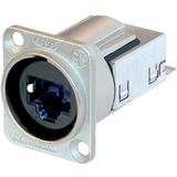 Neutrik D-Form CAT6 Einbaubuchse im Nickel Gehäuse 