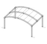 Litec Arc Roof System, Size 08x06m, height 4.80m Distributed Load considering wind pressure 2076kg,