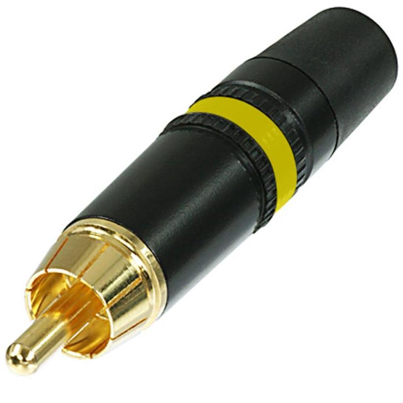 Neutrik Cinch-Stecker gelb mit vergoldeten Kontakten für Kabel 3.0-6.1mm