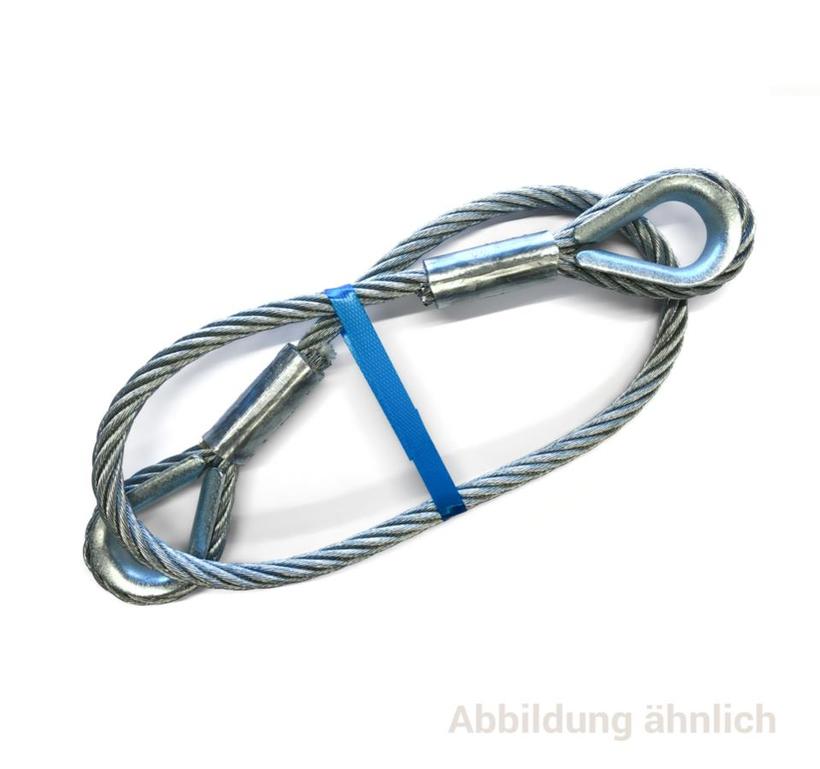 Ultralite Anschlagseil 12mm, 2.00m lang, 1500kg  EN13414 beidseitige Kausche nach DIN6899BF