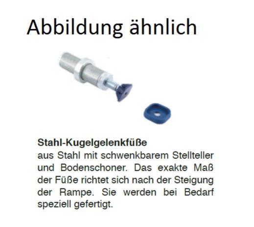 Nivtec Stahl-Verstellspindelfuß mit schwenkbarem Stellteller Bühnen-H: 20 cm, Spindelweg 6cm, inkl. Bodenschoner