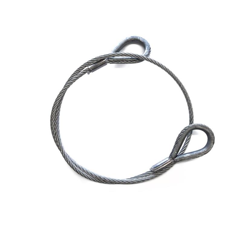 Ultralite Anschlagseil 08mm, 1.50m lang, 0700kg EN13414 beidseitige Kausche nach DIN6899BF
