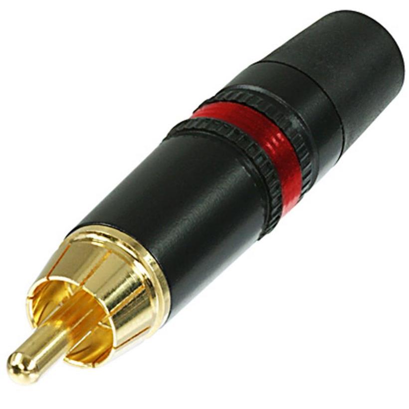 Neutrik Cinch-Stecker rot mit vergoldeten Kontakten für Kabel 3.0-6.1mm