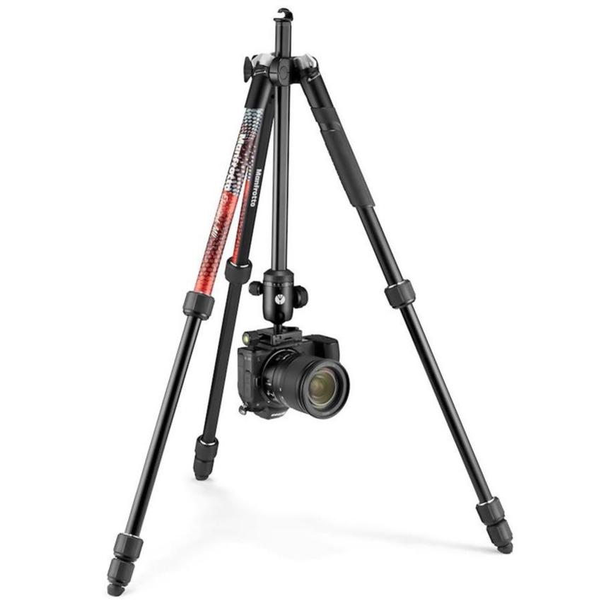 MANFROTTO Element MII Aluminium, Rot Fotostativ mit Kopf -- RESTPOSTEN!!!!!
