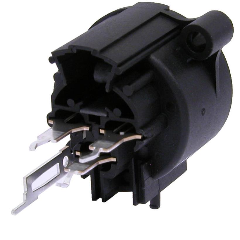 Neutrik 3pol-XLR Chassisbu., Erdung: Sep. Erdungskontakt mit dem Gehäuse des Gegenst. & Front Panel, vert. Leiterpl.m