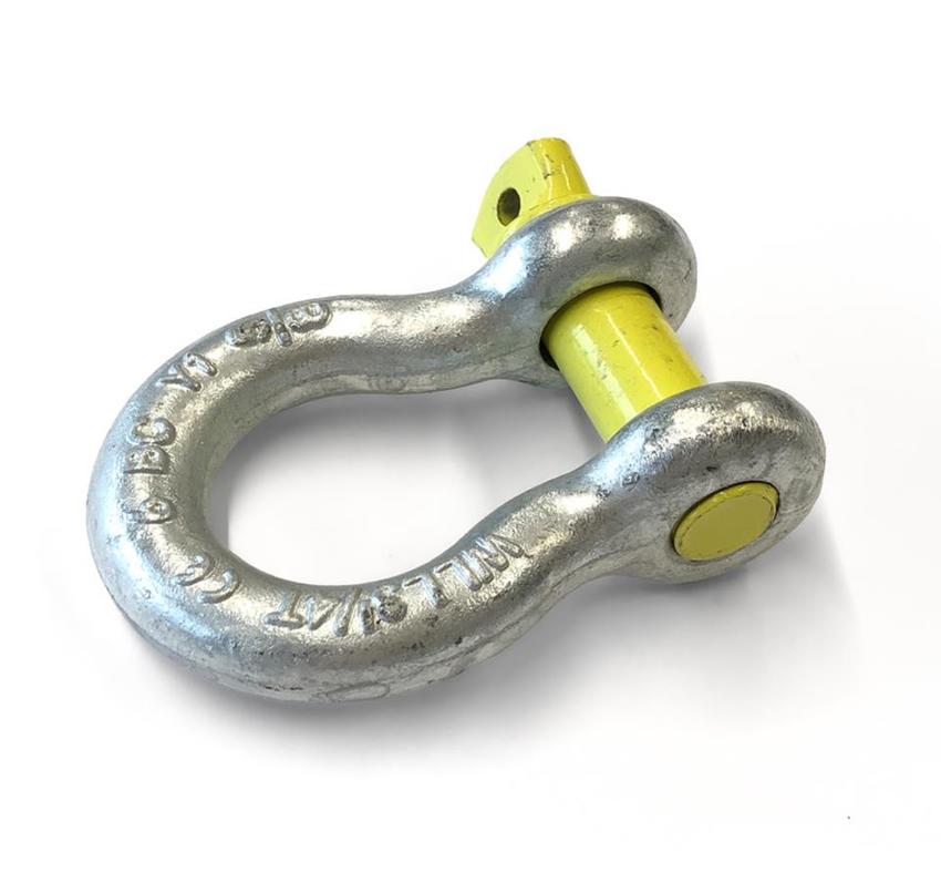 Schäkel Yellow/Blue Pin hochfest, geschweifte Form, f.verz. mit Augenbolzen (Schraubbolzen), 3.25 to Tragfähigkeit