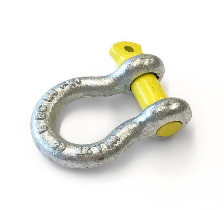 Schäkel Yellow/Blue Pin hochfest, geschweifte Form, f.verz. mit Augenbolzen (Schraubbolzen), 2.00 to Tragfähigkeit