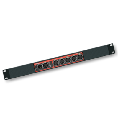 Swisson XSR-3R, DMX-Splitter 19"   3p in/thru auf 5x 3p out RDM & DMX-Splitter    *ohne Schuko*