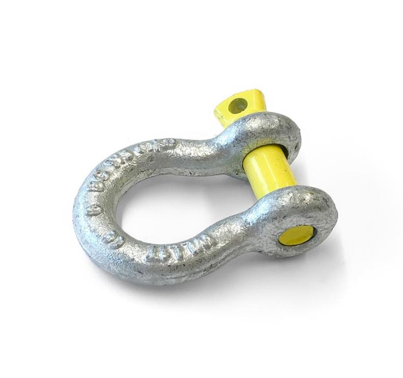 Schäkel Yellow/Blue Pin hochfest, geschweifte Form, f.verz. mit Augenbolzen (Schraubbolzen), 1.00 to Tragfähigkeit