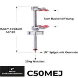 Manfrotto Micro  2" Jaw Vice Clamp Länge: 15.5cm, Gewicht: 330g
