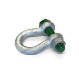 Schäkel Green Pin® hochfest, geschweifte Form, feuerverzinkt durchgehender Bolzen, Mutter, Splint, 1.00 to Tragfähigkeit