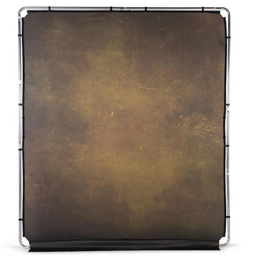 Manfrotto EzyFrame Vintage Olive, 2 x 2,3 m, Hintergrund im Vintage-Stil, Farbe: Olivgrün, inkl. Rahmen und Tasche