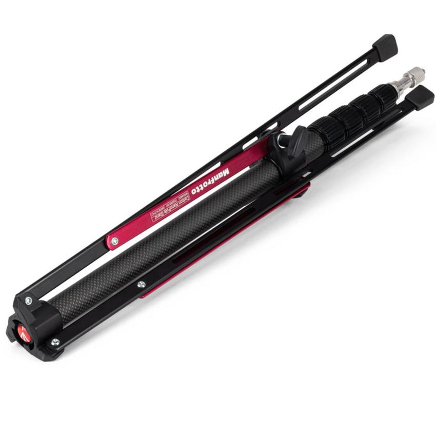 MANFROTTO CARBON  NANOPOLE STAND Ministativ aus Karbonfaser, Nivellierbein, abnehm. Galgen