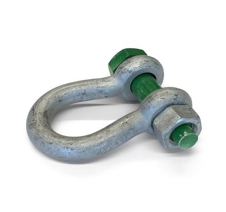 Schäkel Green Pin® hochfest, geschweifte Form, feuerverzinkt durchgeh.Bolzen, Mutter, Splint, 3.25 to Tragf.Gütekl.3 -EU-