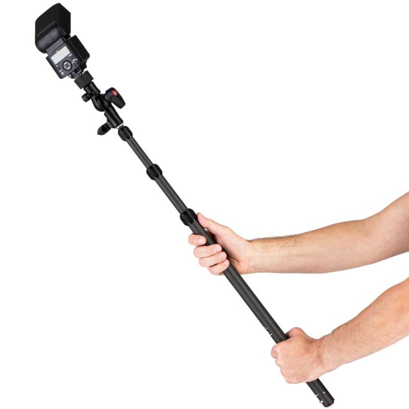 MANFROTTO CARBON  NANOPOLE STAND Ministativ aus Karbonfaser, Nivellierbein, abnehm. Galgen