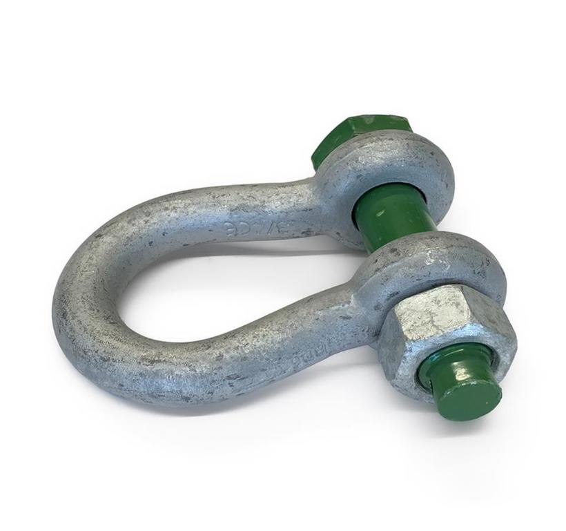 Schäkel Green Pin® hochfest, geschweifte Form, feuerverzinkt durchgeh.Bolzen, Mutter, Splint, 4.75T Tragfähig.Gütekl.3 -E