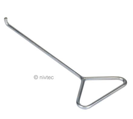 Nivtec Abbauhilfe-Haken, Stahl, verzinkt, erleichtert den Abbau der Podeste bei niedrigen Bühnen