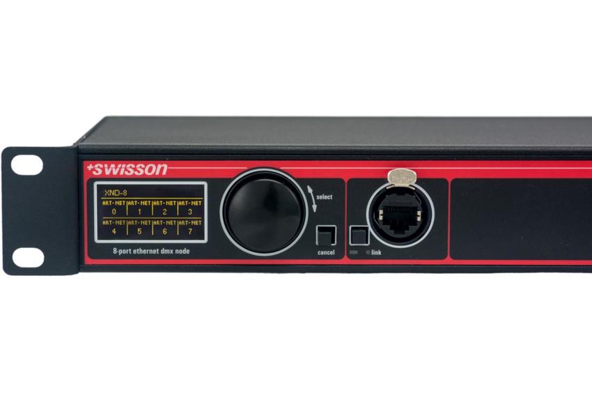 Swisson XND-8R5 Ethernet Node (Rack), *ohne Schuko* 1x RJ45 IN - 8x 5pol OUT, Art-Net auf DMX Wandler