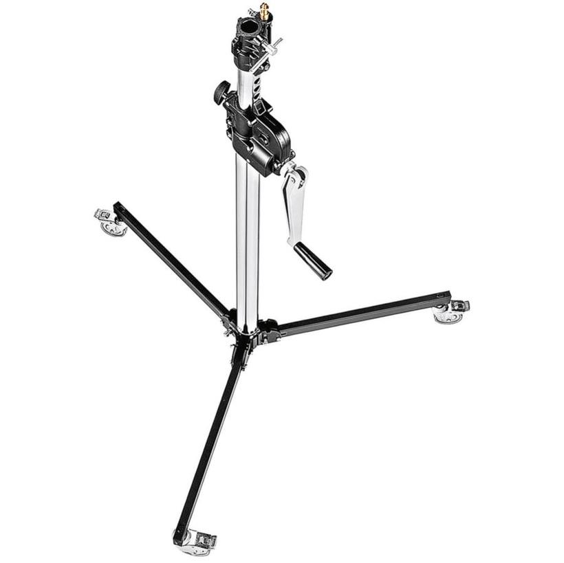 MANFROTTO LOW BASE 2 SECTION WIND UP WITH BRAKED WHEELS !! AUSLAUFARTIKEL !! RESTPOSTEN !!