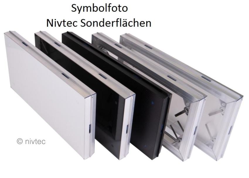 Nivtec Podest Gitterrost 100x100cm, 500Kg/qm, Alu-Rahmen, Nut- und Federprofil, Pressgitterrost, feuerverzinkt,