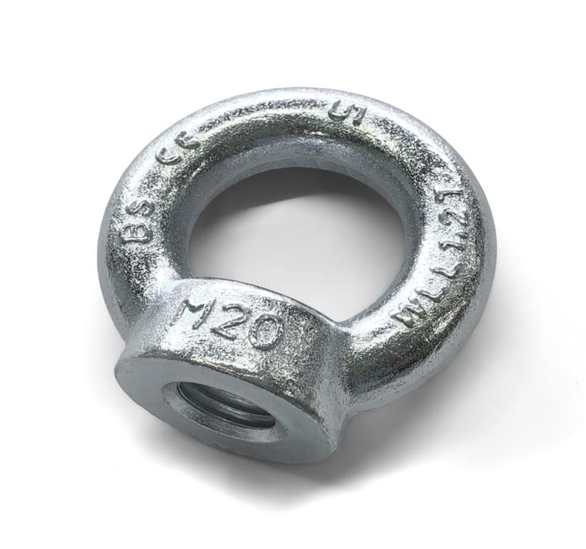 Ultralite Ringmutter M20, ähnlich DIN 582, verzinkt Tragkraft 1200 kg, Material C15
