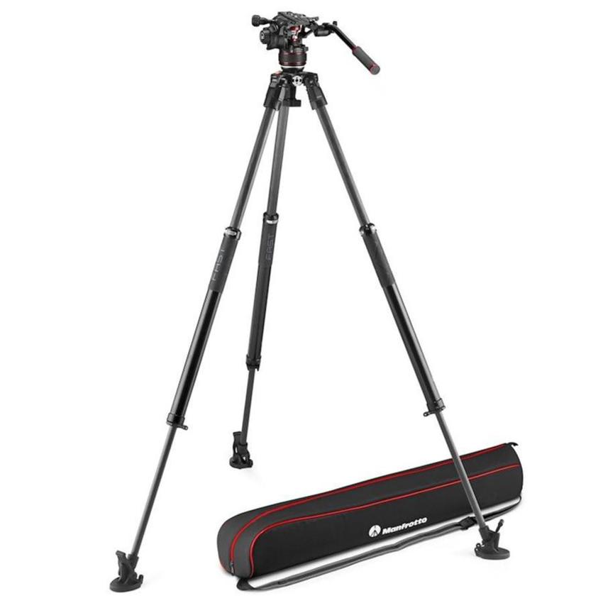 MANFROTTO Nitrotech 612 und Carbon-Stativ 635 mit Schnellverstellung und Tasche