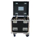 Case Packmaßcase 600x600x600, heavy duty, schwarz, 2x Trennbretter , inkl. Rollen (ca. 100mm Mehrhöhe)