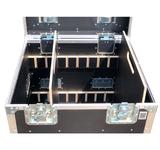 Case Packmaßcase 600x600x600, heavy duty, schwarz, 2x Trennbretter , inkl. Rollen (ca. 100mm Mehrhöhe)