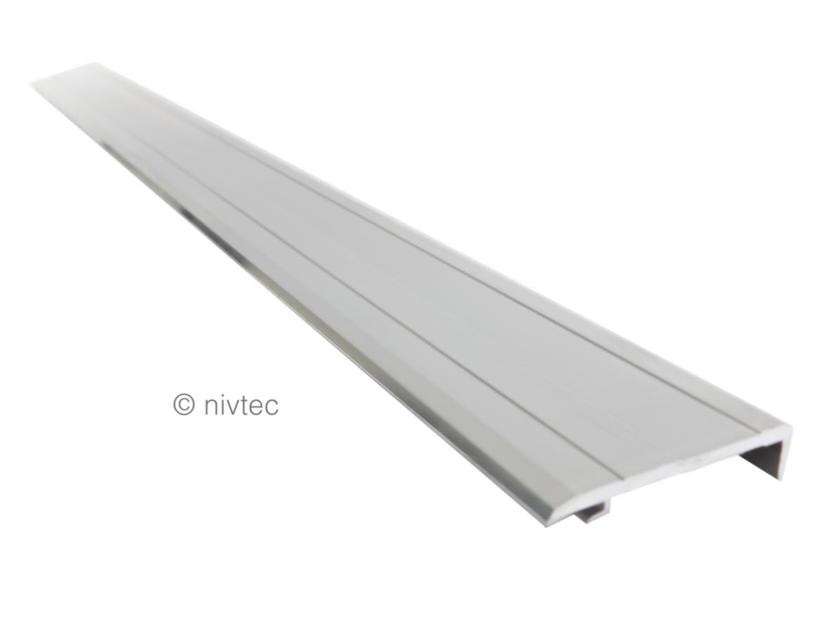 Nivtec Verblendungsleiste aus Aluminium, Länge: 100cm, zum direkten Einhängen in Nivtec Podeste (Nutseite!)