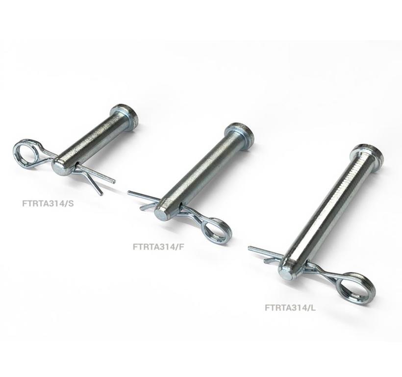 Fantek Ersatzteil Stahlbolzen 10mm/8cm mit R-Clip,SETFPSCI01 Ersatzbolzen für Trussadapter & für Gabelhalter (Gabellifte)