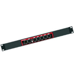 Swisson XSP-3R (Rack), DMX-Splitter *ohne Schuko* 1x 3pol IN - 5x 3pol OUT + 1x 3pol thru