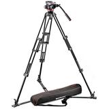 MANFROTTO Doppelrohr Alu Videostativ mit 502 Fluid-Video-Neiger und Tasche