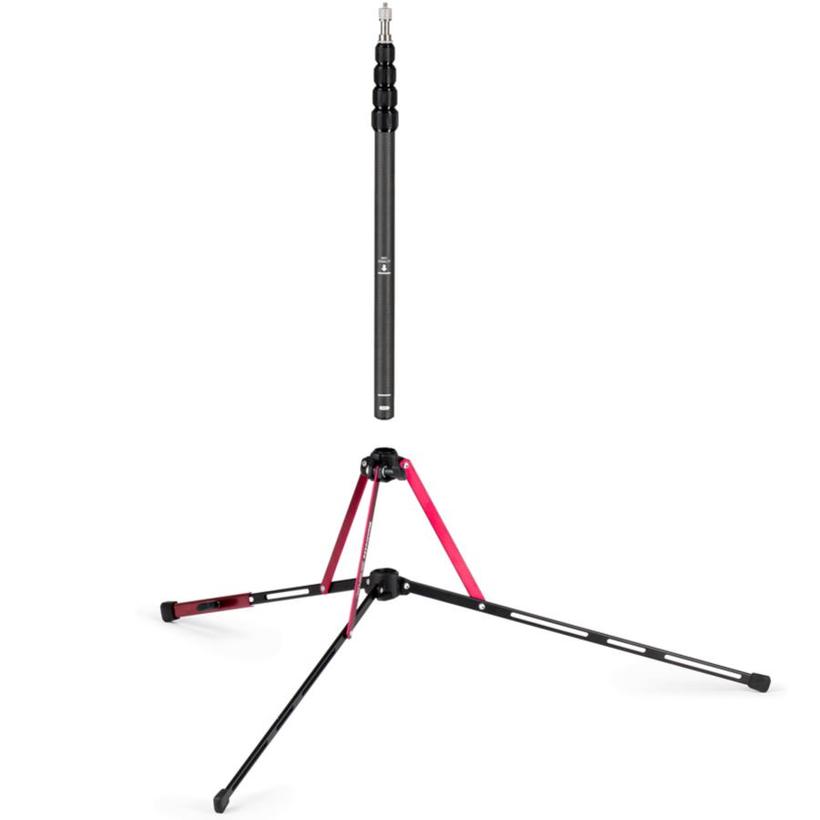 MANFROTTO CARBON  NANOPOLE STAND Ministativ aus Karbonfaser, Nivellierbein, abnehm. Galgen