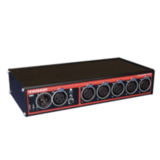 Swisson XSP-3B (Box), DMX-Splitter  *ohne Schuko* 1x 3pol IN - 5x 3pol OUT + 1x 3pol thru kleine Mobil-Version